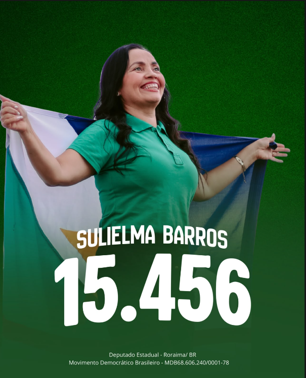 Sulielma Barros com a bandeira e o número 15.456
