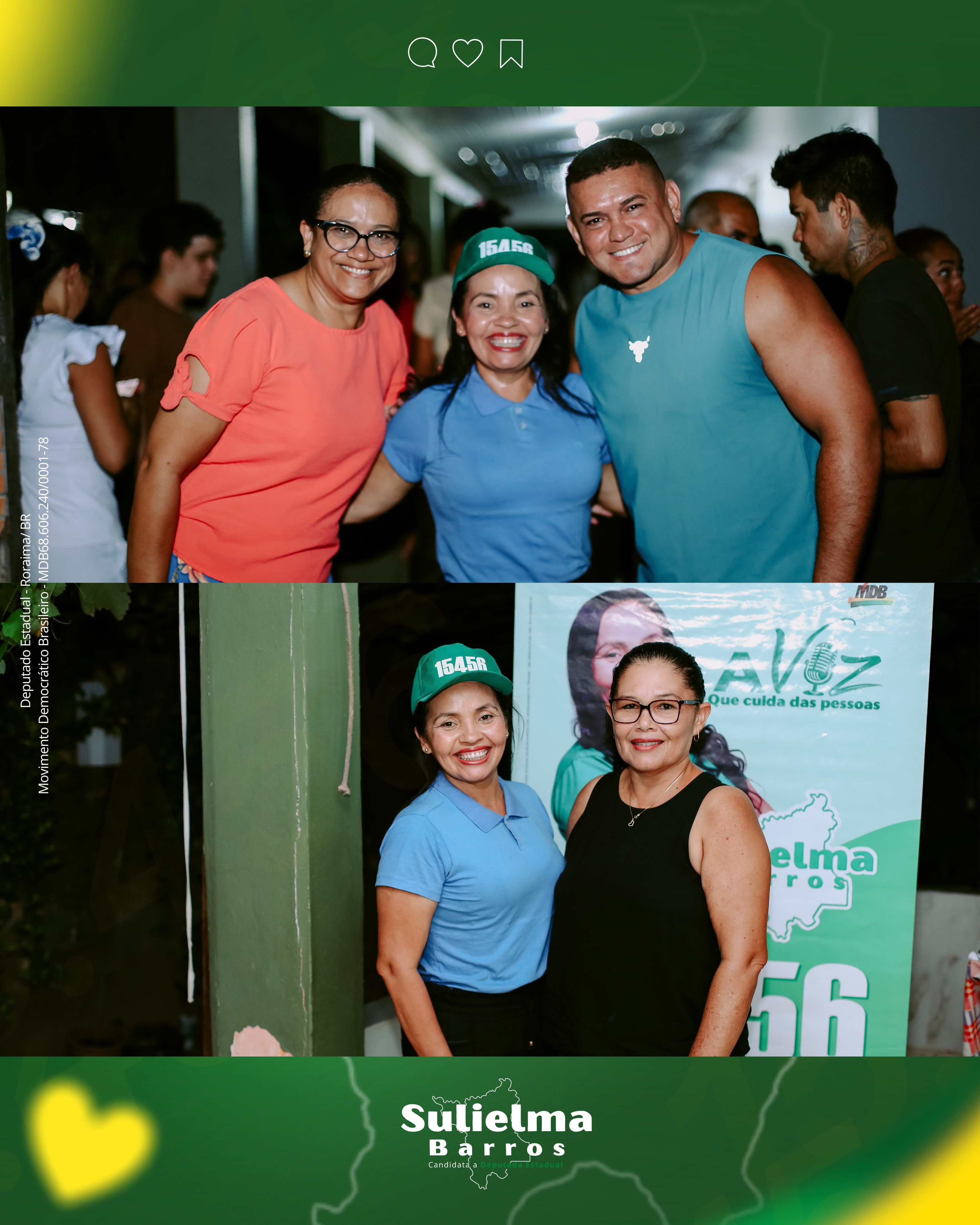 Sulielma Barros com apoiadores em encontro comunitário