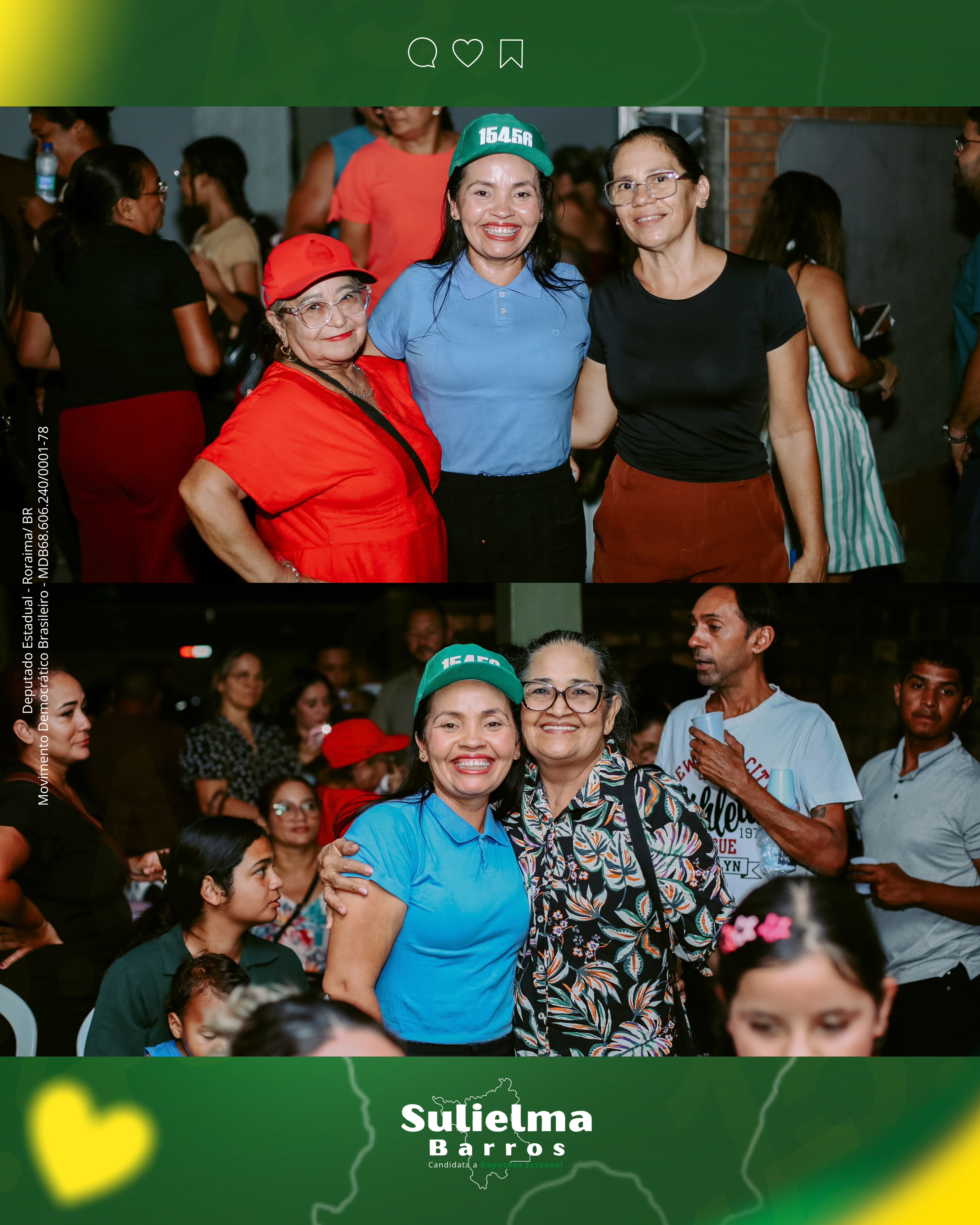 Sulielma Barros com moradoras em encontro comunitário