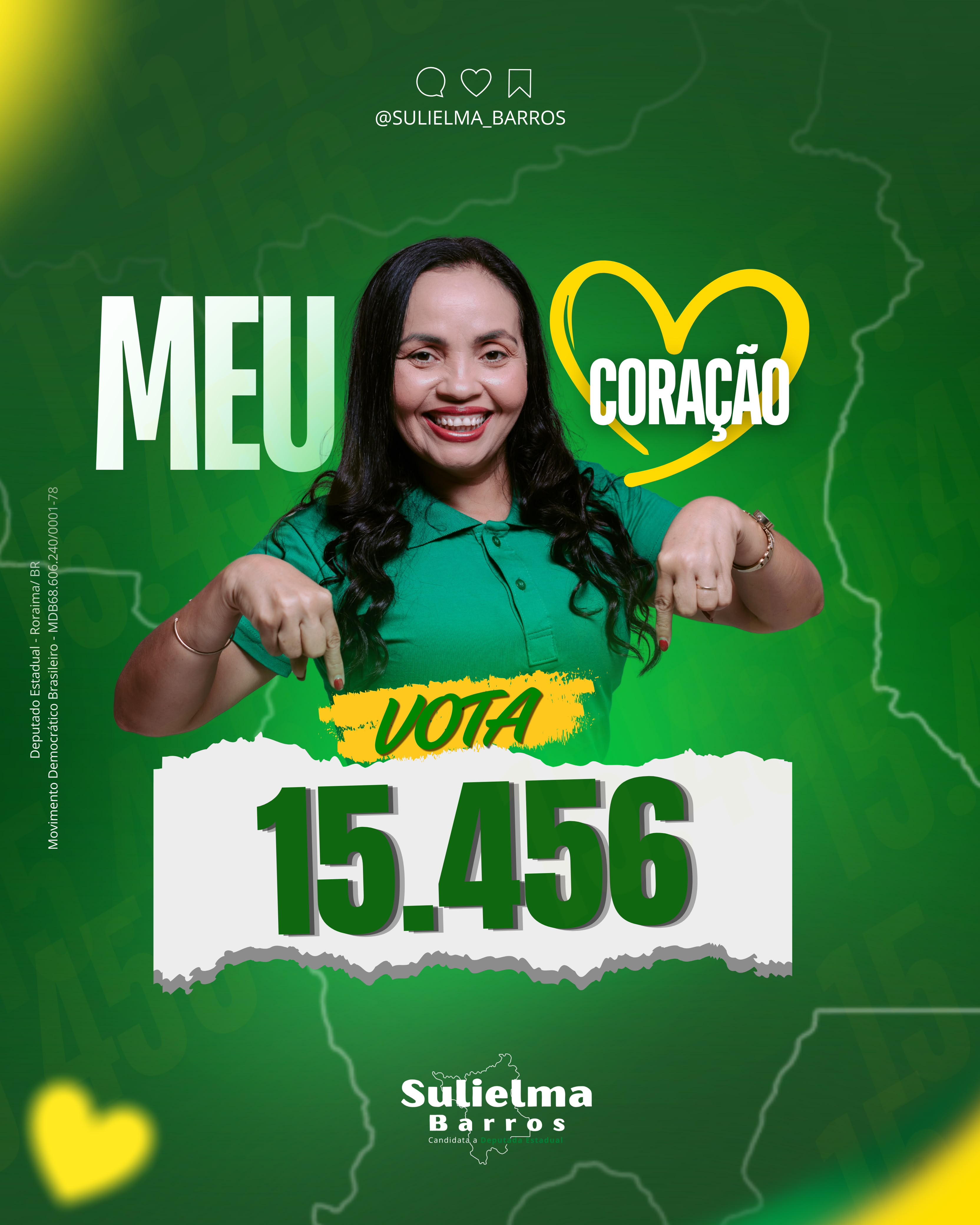 Arte da campanha Meu Coração, de Sulielma Barros