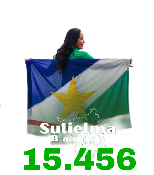 Sulielma Barros com a bandeira de Roraima